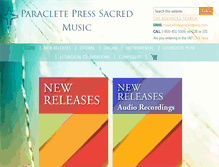 Tablet Screenshot of paracletesheetmusic.com
